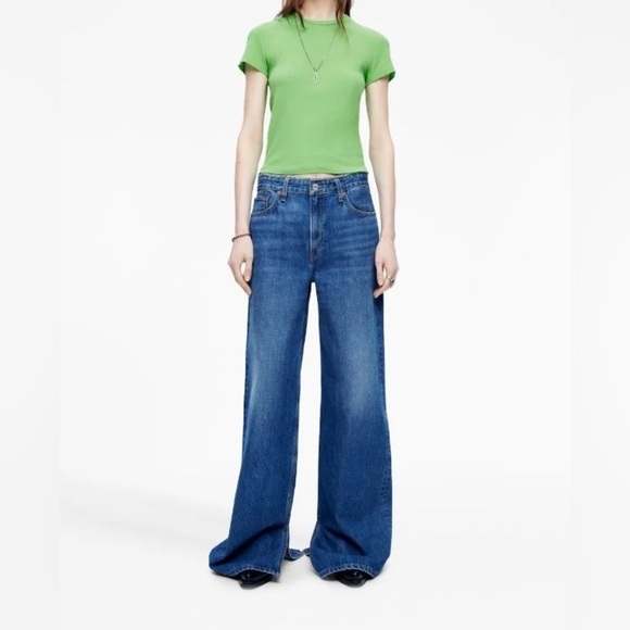 Re/Done Low Rider Loose Jeans in Crystal Bay Fade - Picture 2 of 9